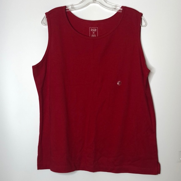 NWT Hasting & Smith Women's Red Sleeveless Stretch Top 1X PLUS SIZE New with Tag - Picture 1 of 7
